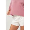 imageODODOS Recycled Cotton Short Sleeve Tee Shirts for Women Washed Crew Neck Roll Hem Drop Shoulder TopsPink