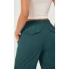 imageODODOS Stretch Woven Relaxed Cargo Pants for Women Cinchable Hems Lightweight Casual Sweatpants with PocketsForest Teal