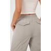 imageODODOS Stretch Woven Relaxed Cargo Pants for Women Cinchable Hems Lightweight Casual Sweatpants with PocketsLight Gray