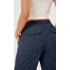 imageODODOS Stretch Woven Relaxed Cargo Pants for Women Cinchable Hems Lightweight Casual Sweatpants with PocketsNavy