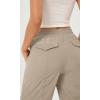 imageODODOS Stretch Woven Relaxed Cargo Pants for Women Cinchable Hems Lightweight Casual Sweatpants with PocketsTaupe