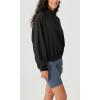 imageODODOS Womens Cotton Soft HalfZip Pullover Funnel Neck Sweatshirts Long Sleeve TopsBlack