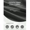 imageODODOS Womens Cozy French Terry Long Sleeve Shirt Crew Neck Curved Hem Soft ampamp Breathable Casual PulloverCharcoal