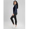 imageODODOS Womens Cozy French Terry Long Sleeve Shirt Crew Neck Curved Hem Soft ampamp Breathable Casual PulloverNavy