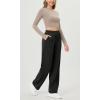 imageODODOS Womens Modal Soft Classic Pants Mid Rise PullOn Lounge Casual Work Pants with PocketsBlack