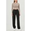 imageODODOS Womens Modal Soft Classic Pants Mid Rise PullOn Lounge Casual Work Pants with PocketsBlack