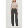 imageODODOS Womens Modal Soft Classic Pants Mid Rise PullOn Lounge Casual Work Pants with PocketsCharcoal