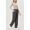 imageODODOS Womens Modal Soft Classic Pants Mid Rise PullOn Lounge Casual Work Pants with PocketsCharcoal