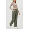 imageODODOS Womens Modal Soft Classic Pants Mid Rise PullOn Lounge Casual Work Pants with PocketsDark Sage