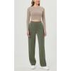 imageODODOS Womens Modal Soft Classic Pants Mid Rise PullOn Lounge Casual Work Pants with PocketsDark Sage