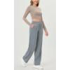 imageODODOS Womens Modal Soft Classic Pants Mid Rise PullOn Lounge Casual Work Pants with PocketsGrey Blue