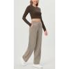 imageODODOS Womens Modal Soft Classic Pants Mid Rise PullOn Lounge Casual Work Pants with PocketsKhaki