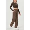 imageODODOS Womens Modal Soft Classic Pants Mid Rise PullOn Lounge Casual Work Pants with PocketsNutria