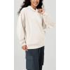 imageODODOS Womens Modal Soft Oversized Hoodies Long Sleeve Hooded Sweatshirts Pullover Top with Kangaroo PocketIvory