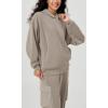 imageODODOS Womens Modal Soft Oversized Hoodies Long Sleeve Hooded Sweatshirts Pullover Top with Kangaroo PocketKhaki