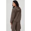 imageODODOS Womens Modal Soft Oversized Hoodies Long Sleeve Hooded Sweatshirts Pullover Top with Kangaroo PocketWood Brown