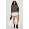 imageODODOS Womens Modal Soft Oversized Sweatshirts Raglan Long Sleeve Crew Neck Relaxed Pullover TopCharcoal