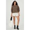 imageODODOS Womens Modal Soft Oversized Sweatshirts Raglan Long Sleeve Crew Neck Relaxed Pullover TopNutria