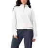 imageODODOS Womens Cotton Soft HalfZip Pullover Funnel Neck Sweatshirts Long Sleeve TopsWhite