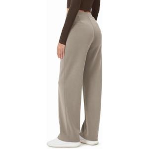 imageODODOS Womens Modal Soft Classic Pants Mid Rise PullOn Lounge Casual Work Pants with PocketsKhaki