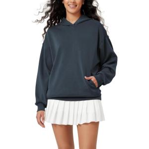 imageODODOS Womens Modal Soft Oversized Hoodies Long Sleeve Hooded Sweatshirts Pullover Top with Kangaroo PocketNavy