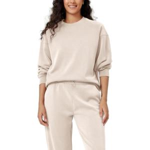 imageODODOS Womens Modal Soft Oversized Sweatshirts Raglan Long Sleeve Crew Neck Relaxed Pullover TopIvory