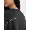 imageODODOS Modal Soft Long Sleeve Cropped Sweatshirts for Women Oversized Crew Neck Pullover Crop TopPiping Black