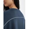 imageODODOS Modal Soft Long Sleeve Cropped Sweatshirts for Women Oversized Crew Neck Pullover Crop TopPiping Navy
