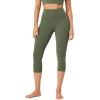 imageODODOS ODCLOUD Buttery Soft Lounge Yoga Capris for Women 14quot  19quot  21quot High Waist Capri LeggingsDark Olive
