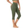 imageODODOS ODCLOUD Buttery Soft Lounge Yoga Capris for Women 14quot  19quot  21quot High Waist Capri LeggingsDark Olive