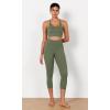 imageODODOS ODCLOUD Buttery Soft Lounge Yoga Capris for Women 14quot  19quot  21quot High Waist Capri LeggingsDark Olive