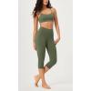imageODODOS ODCLOUD Buttery Soft Lounge Yoga Capris for Women 14quot  19quot  21quot High Waist Capri LeggingsDark Olive