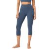 imageODODOS ODCLOUD Buttery Soft Lounge Yoga Capris for Women 14quot  19quot  21quot High Waist Capri LeggingsInk Blue