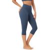imageODODOS ODCLOUD Buttery Soft Lounge Yoga Capris for Women 14quot  19quot  21quot High Waist Capri LeggingsInk Blue