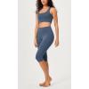 imageODODOS ODCLOUD Buttery Soft Lounge Yoga Capris for Women 14quot  19quot  21quot High Waist Capri LeggingsInk Blue