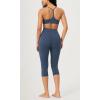 imageODODOS ODCLOUD Buttery Soft Lounge Yoga Capris for Women 14quot  19quot  21quot High Waist Capri LeggingsInk Blue