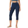 imageODODOS ODCLOUD Buttery Soft Lounge Yoga Capris for Women 14quot  19quot  21quot High Waist Capri LeggingsNavy