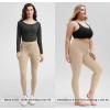 imageODODOS Womens Drawstring Tie Daily Leggings 25quot  28quot High Waist Workout Yoga PantsBeige