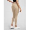 imageODODOS Womens Drawstring Tie Daily Leggings 25quot  28quot High Waist Workout Yoga PantsBeige