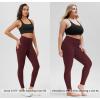 imageODODOS Womens Drawstring Tie Daily Leggings 25quot  28quot High Waist Workout Yoga PantsBurgundy