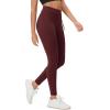 imageODODOS Womens Drawstring Tie Daily Leggings 25quot  28quot High Waist Workout Yoga PantsBurgundy