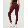 imageODODOS Womens Drawstring Tie Daily Leggings 25quot  28quot High Waist Workout Yoga PantsBurgundy