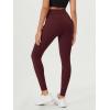 imageODODOS Womens Drawstring Tie Daily Leggings 25quot  28quot High Waist Workout Yoga PantsBurgundy