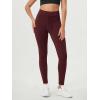 imageODODOS Womens Drawstring Tie Daily Leggings 25quot  28quot High Waist Workout Yoga PantsBurgundy