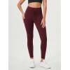 imageODODOS Womens Drawstring Tie Daily Leggings 25quot  28quot High Waist Workout Yoga PantsBurgundy