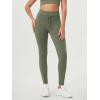 imageODODOS Womens Drawstring Tie Daily Leggings 25quot  28quot High Waist Workout Yoga PantsDark Olive