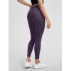 imageODODOS Womens Drawstring Tie Daily Leggings 25quot  28quot High Waist Workout Yoga PantsDark Purple