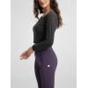 imageODODOS Womens Drawstring Tie Daily Leggings 25quot  28quot High Waist Workout Yoga PantsDark Purple