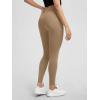 imageODODOS Womens Drawstring Tie Daily Leggings 25quot  28quot High Waist Workout Yoga PantsLight Brown