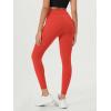 imageODODOS Womens Drawstring Tie Daily Leggings 25quot  28quot High Waist Workout Yoga PantsOrange Red